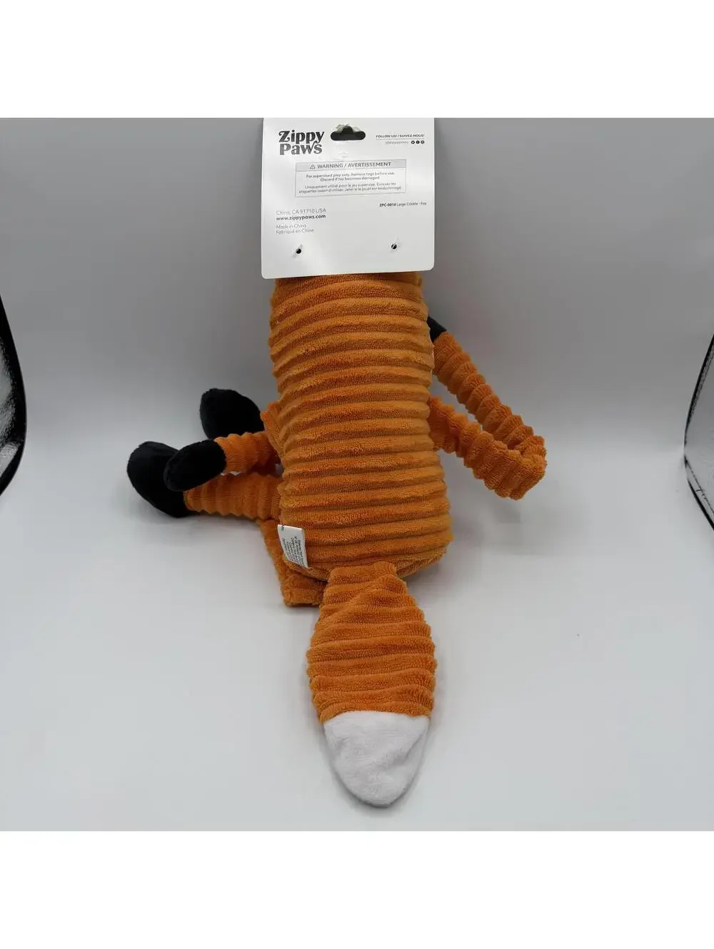 ZippyPaws Squeaky Plush Dog Toy Large Crinkle Fox ZPC-0010 Zippy Paws